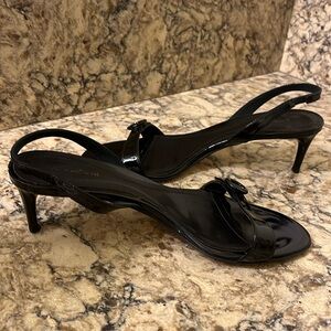 Ann Taylor, black heels , open toe size : 7.5
